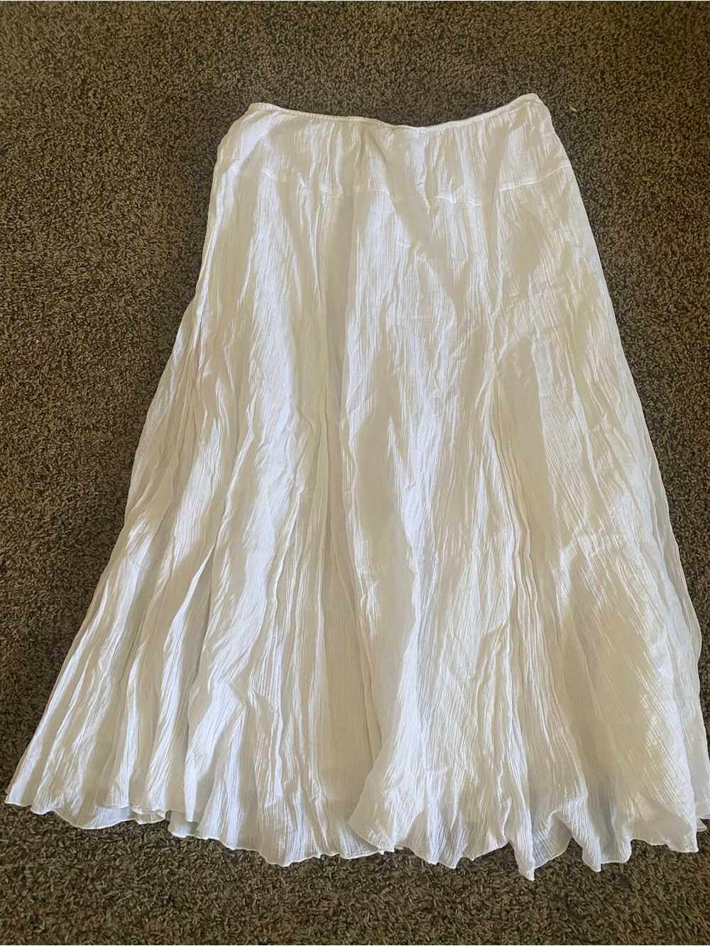 Ruby Rd. White Crinkled A-Line Skirt - Picture 2 of 7